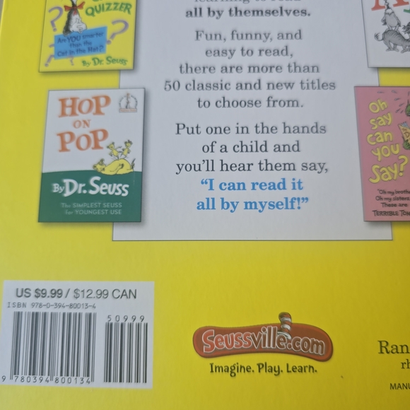 Dr. Seuss Yellow Cover One Fish Two Fish Book - Picture 3 of 6